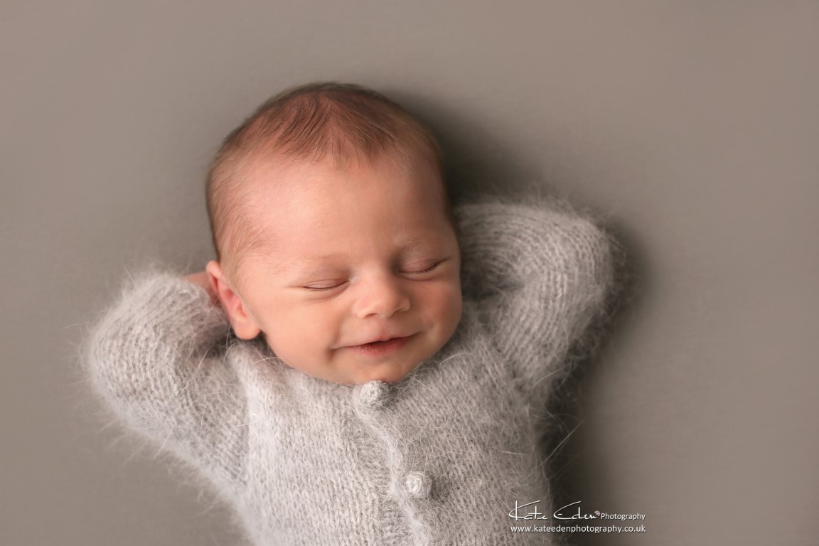 newborn baby - smile - Kate Eden Photography - Milton Keynes