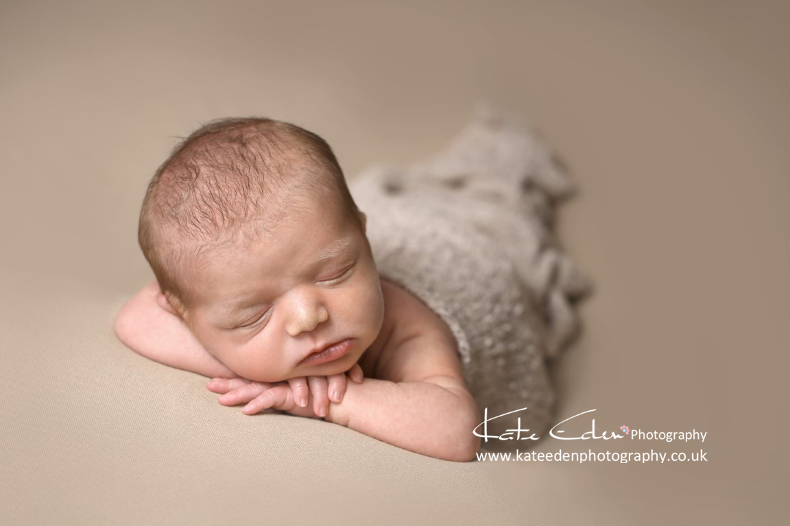 newborn baby boy in natural colours - newborn photography Aberdeen