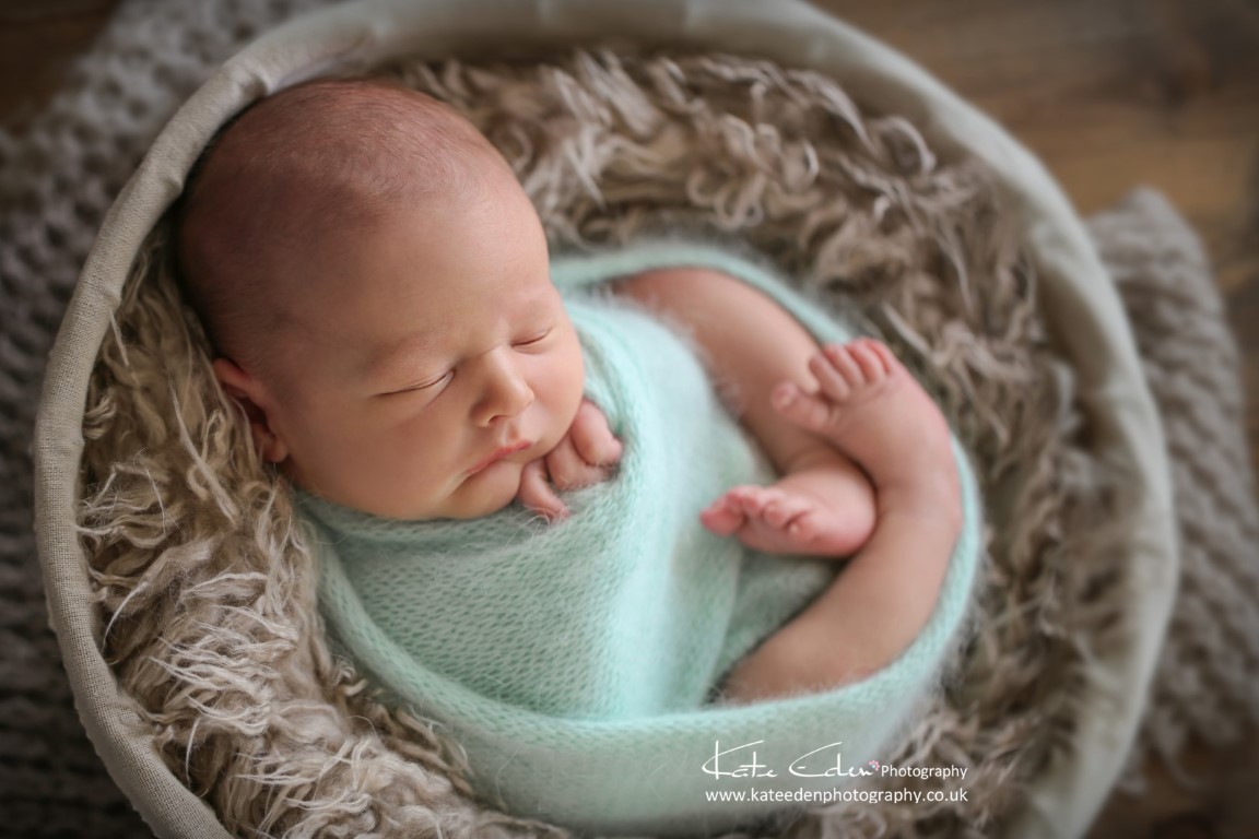 Newborn baby boy in the studio - newborn photography Aberdeen