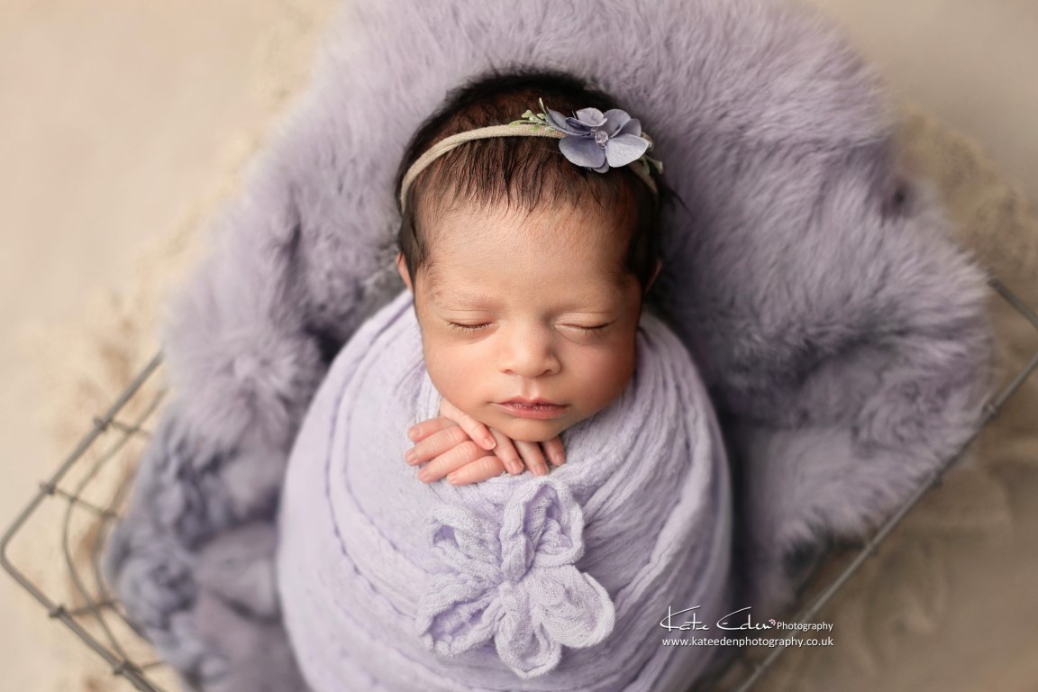 Violet beauty | newborn photo session in Milton Keynes |Kate Eden Photography 